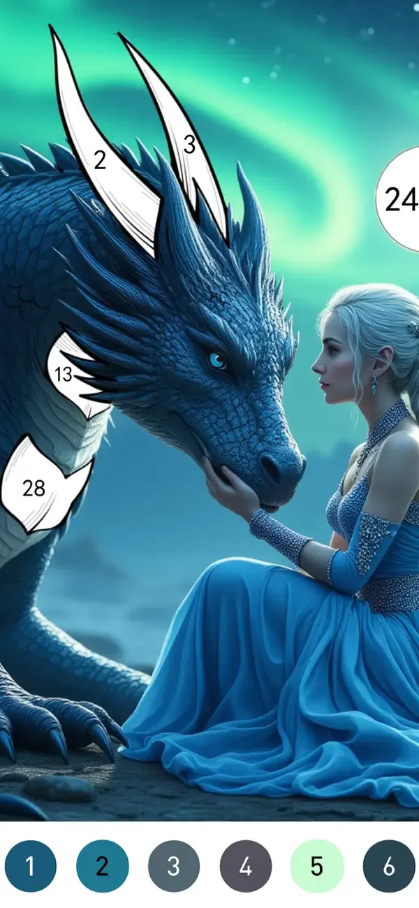 Fantasy Color By Number Game screenshot 2