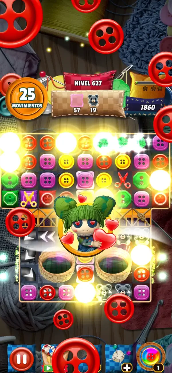 Button Eyed Rag Doll Match 3 screenshot 5