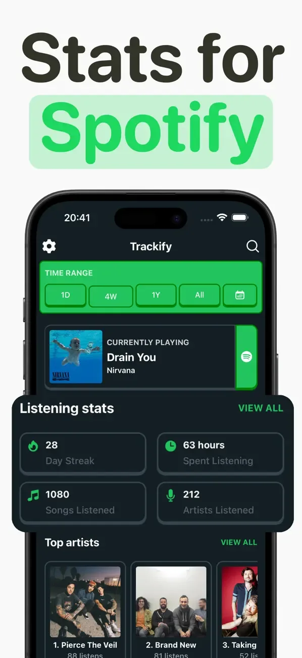 Trackify for Spotify Stats screenshot 1