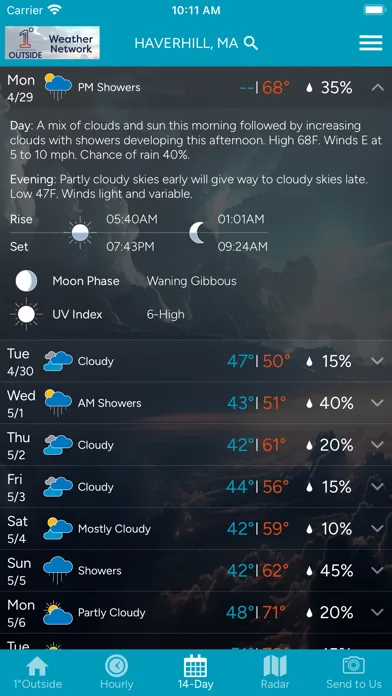 Noyes' 1DegreeOutside Weather screenshot 3