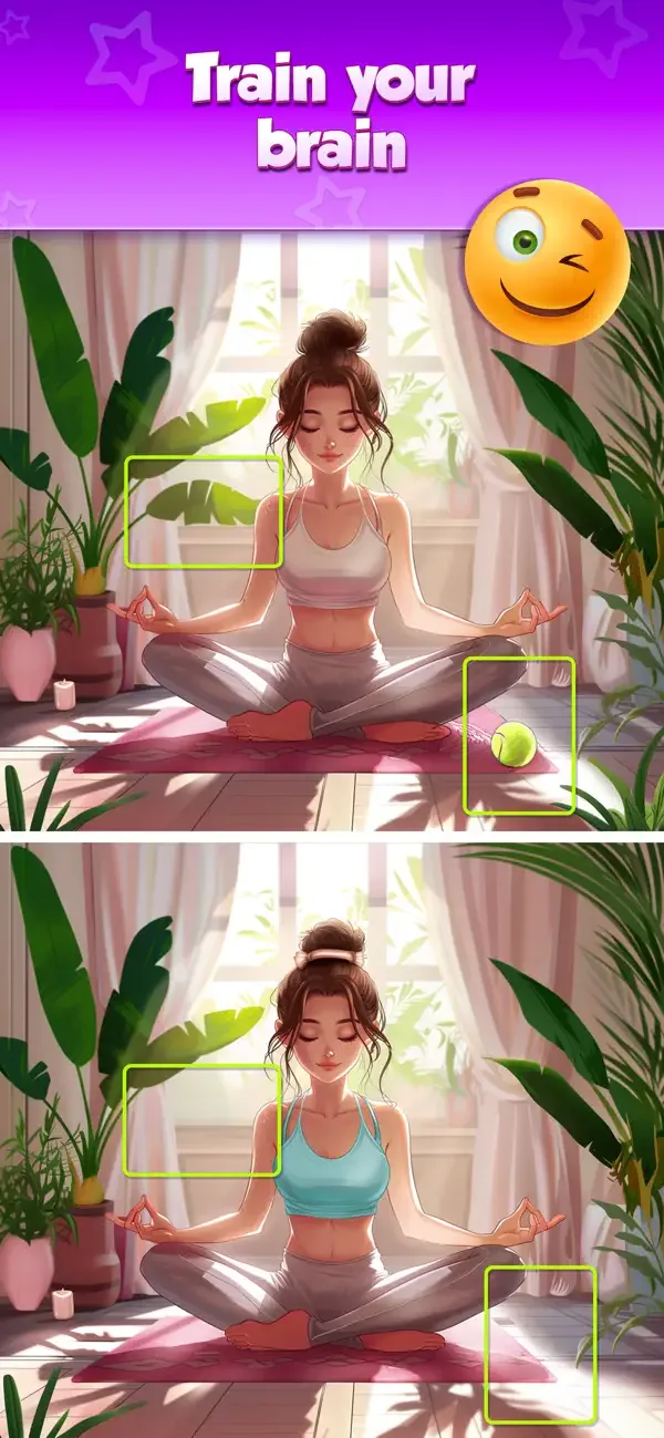 Find 5 Differences Train Brain screenshot 1