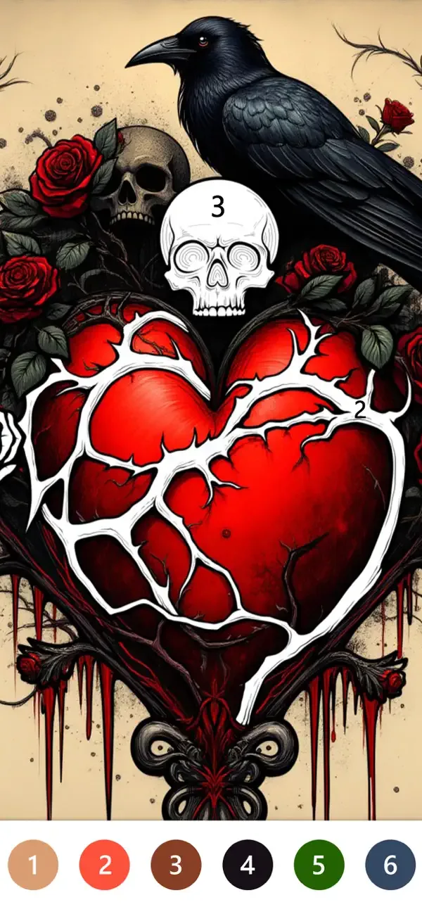 Macabre Color Paint By Number screenshot 4