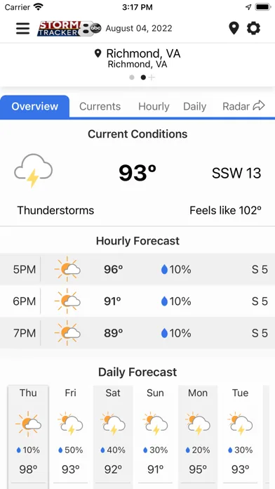WRIC StormTracker 8 Weather screenshot 2