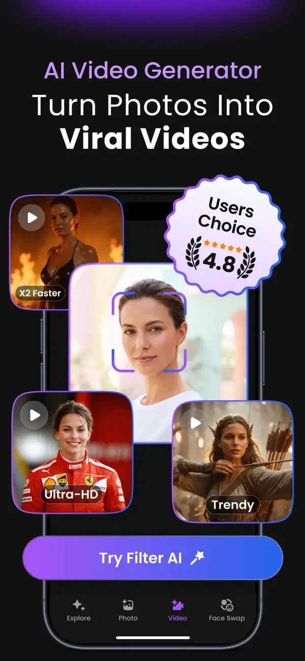 AI Video Generator, Pic・Filter screenshot 1
