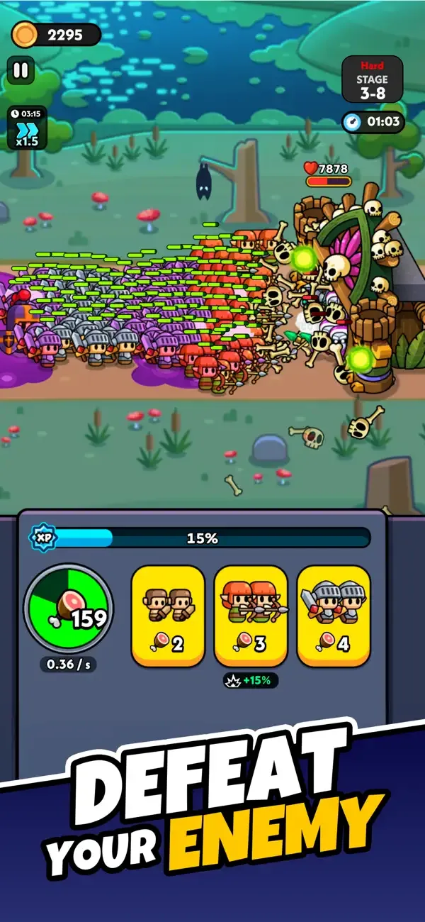 Tiny Warriors Rush - Idle TD screenshot 3