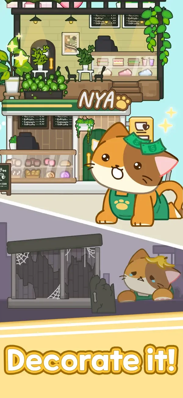 Merge Cat Cafe : Coffee cat screenshot 2
