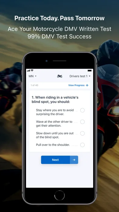 Motorcycle DMV Written Test screenshot 3