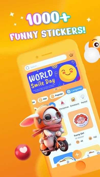 Funny Emoji - WASticker Maker screenshot 1