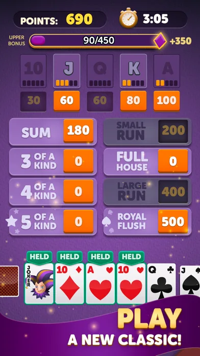 Yatzy Cards screenshot 2