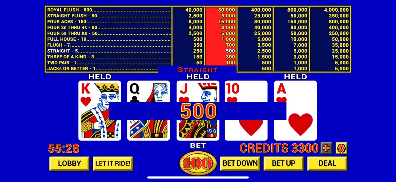 Video Poker Casino Classic screenshot 1