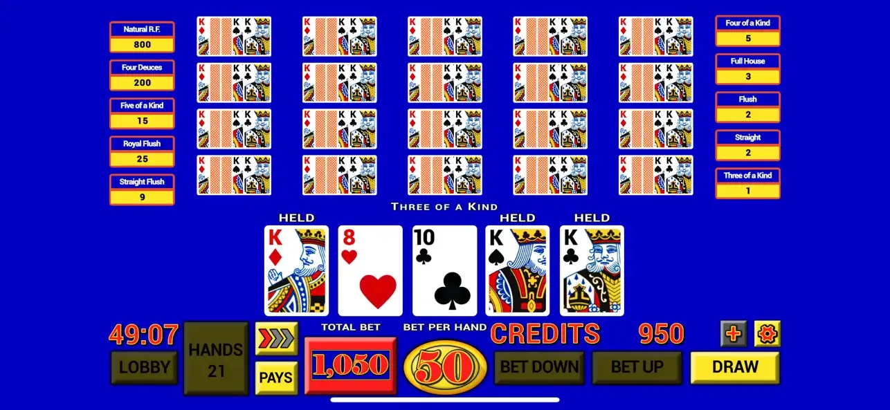 Video Poker Casino Classic screenshot 3