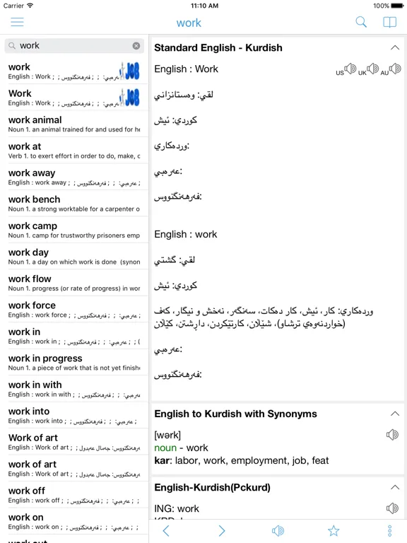 Kurdish Dictionary - Dict Box screenshot 5
