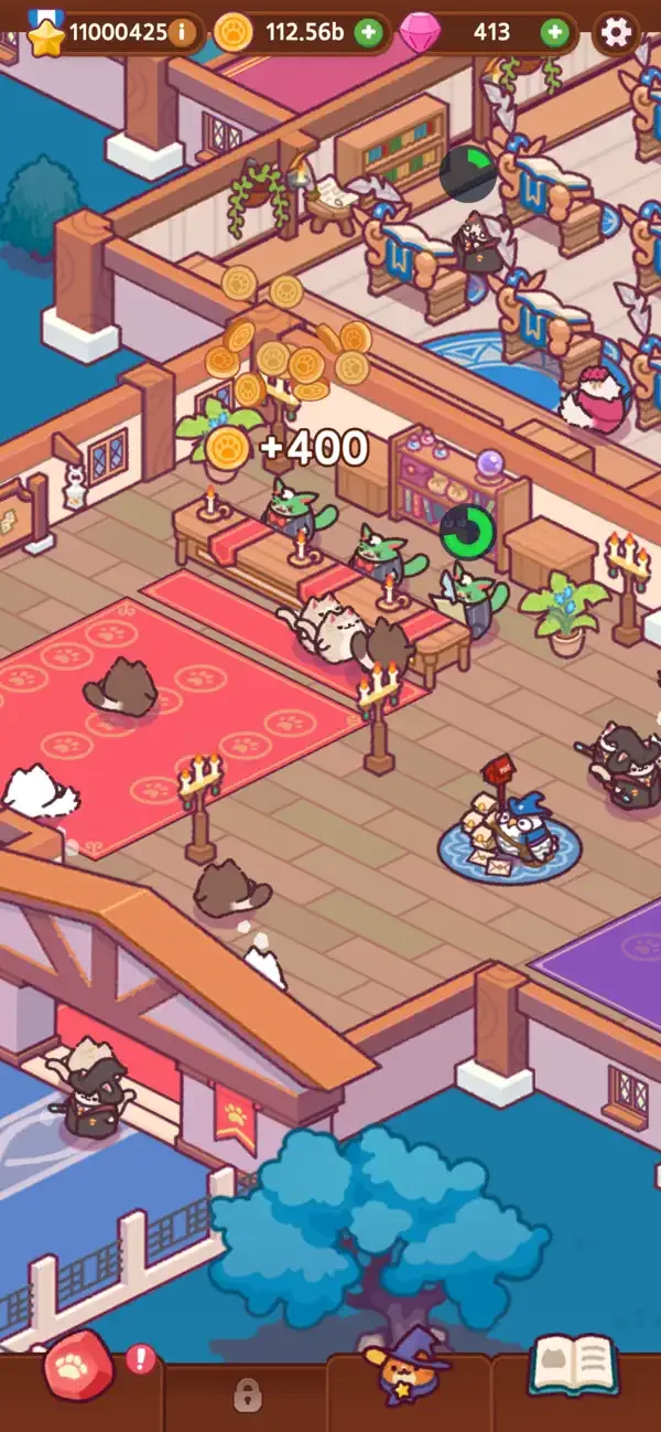 Cat Magic School : Cute Tycoon screenshot 1
