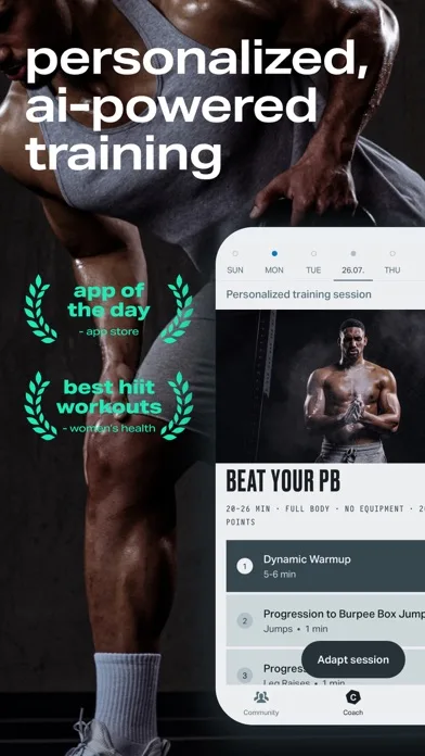 Freeletics: Workouts & Fitness screenshot 1