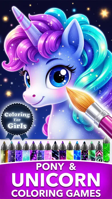 PONY Coloring Pages for Girls screenshot 2