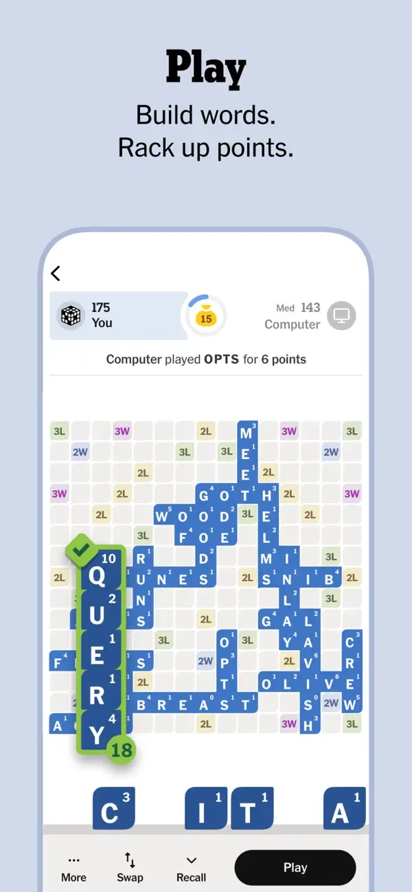 NYT Crossplay: Play and Spell screenshot 2