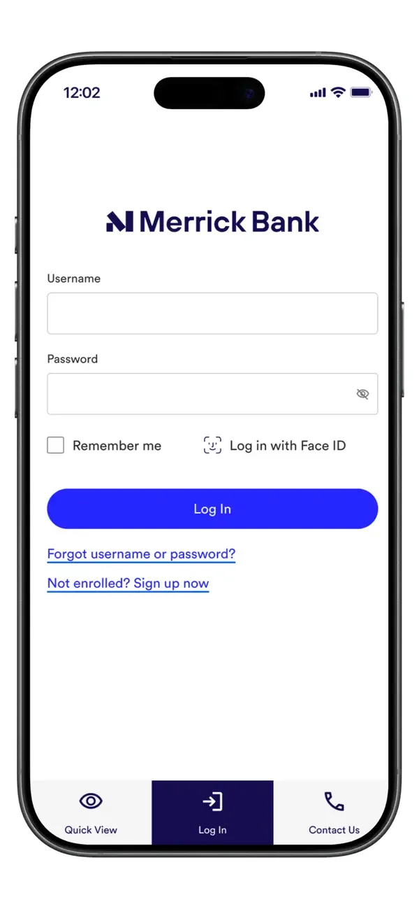 Merrick Bank Mobile screenshot 1