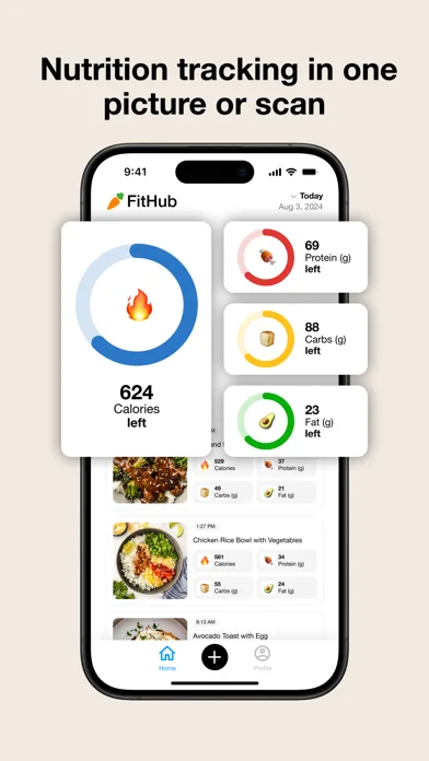 FitHub - AI Calorie Tracker screenshot 1