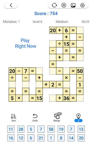 Cross Number - Math Puzzle screenshot 2