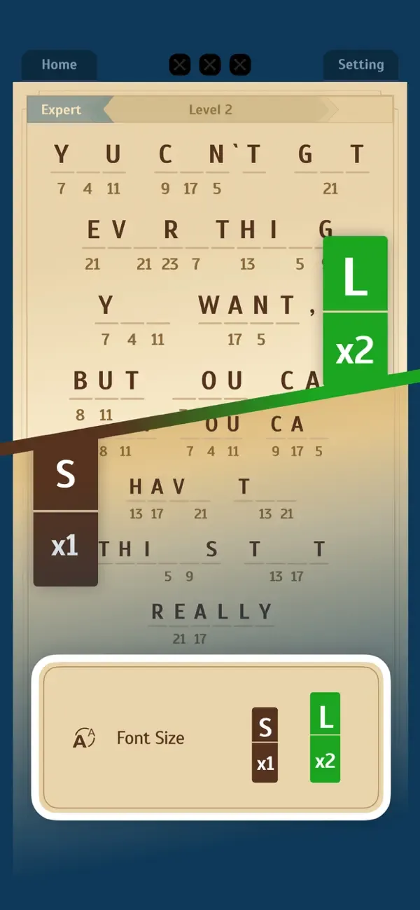 Cryptogram: Word Puzzle Master screenshot 2