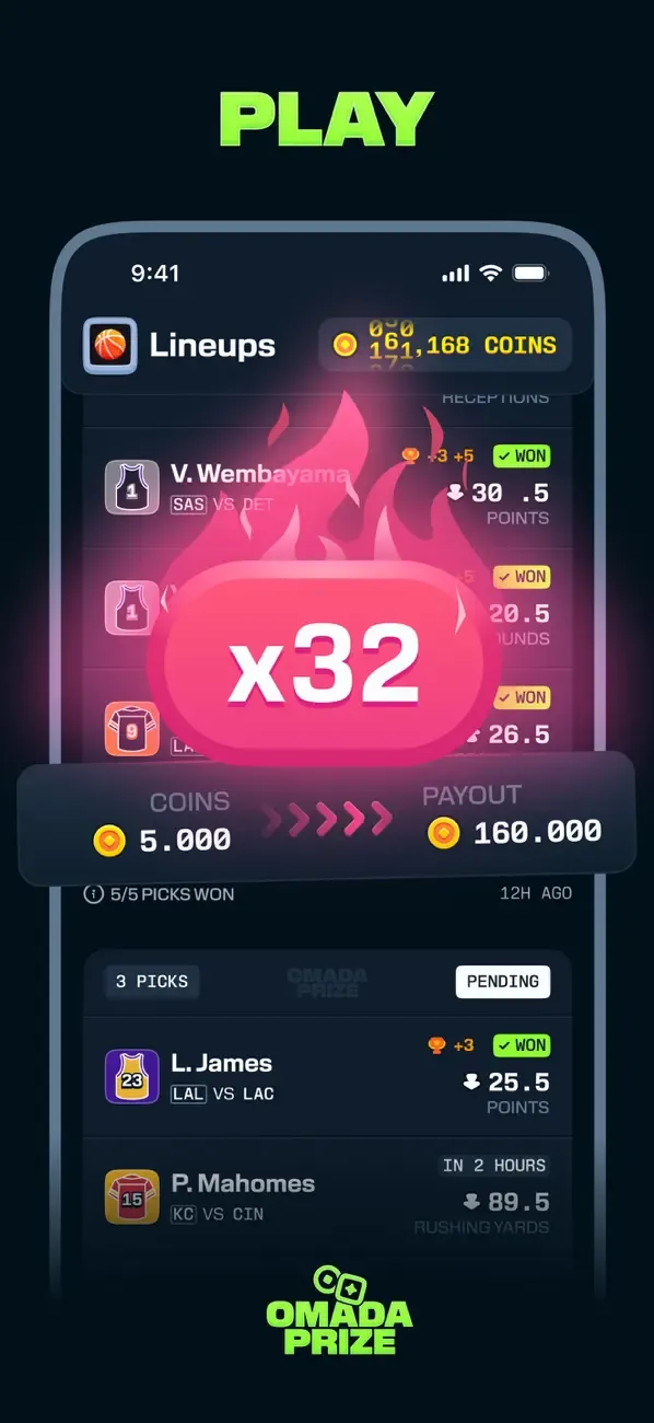 OmadaPrize: Game Sports Picks screenshot 2