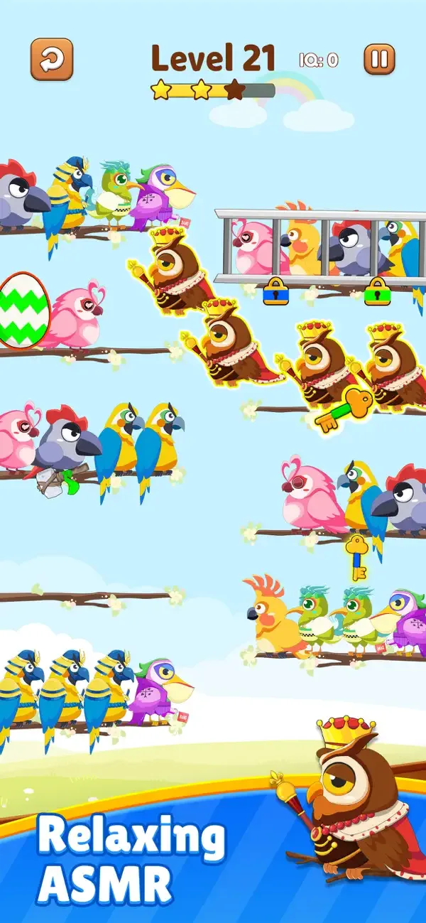 Bird Sort 2 Color Puzzle Game screenshot 2