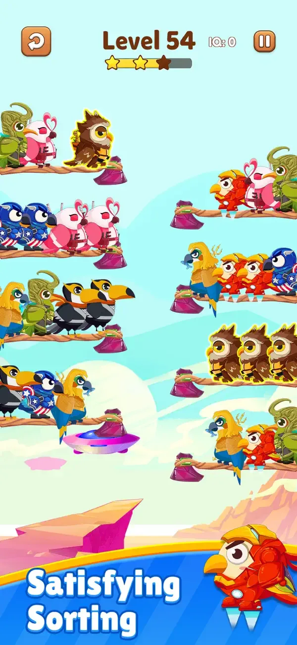 Bird Sort 2 Color Puzzle Game screenshot 3