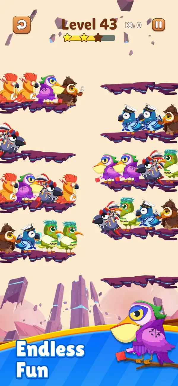 Bird Sort 2 Color Puzzle Game screenshot 5