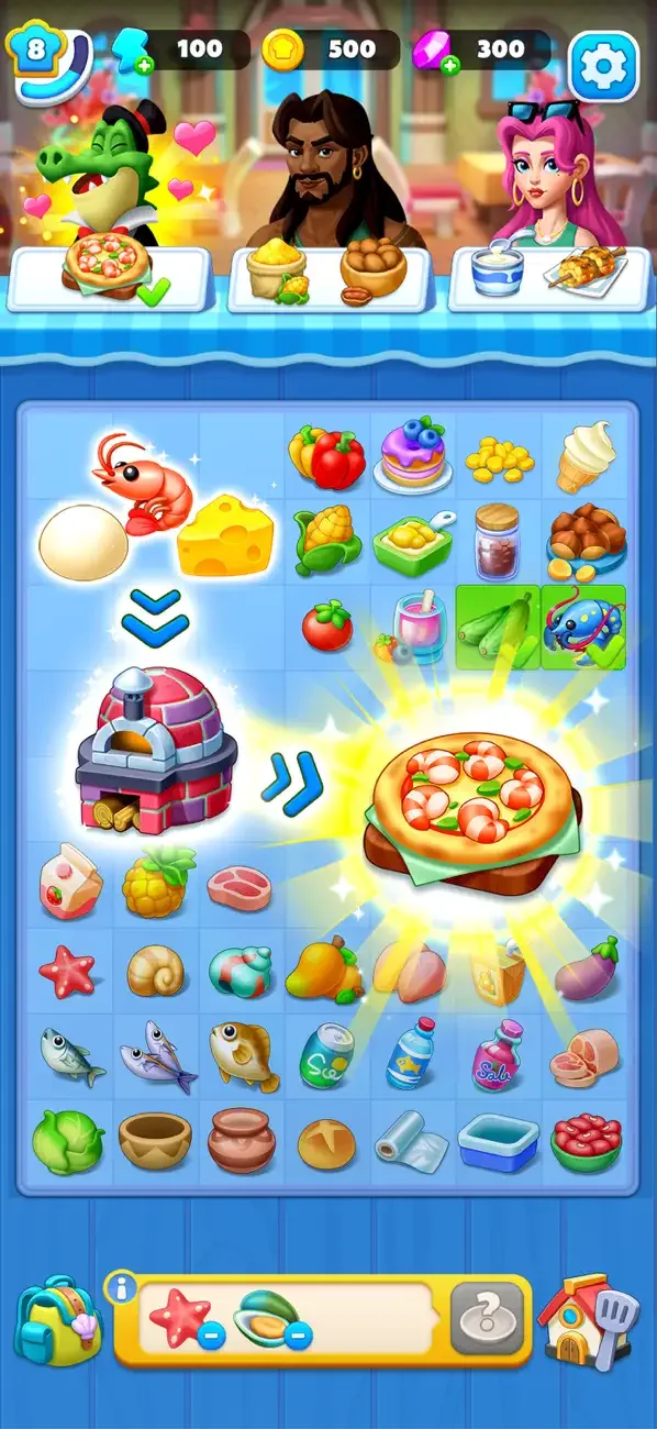 Merge Ocean - Cooking & Decor screenshot 1