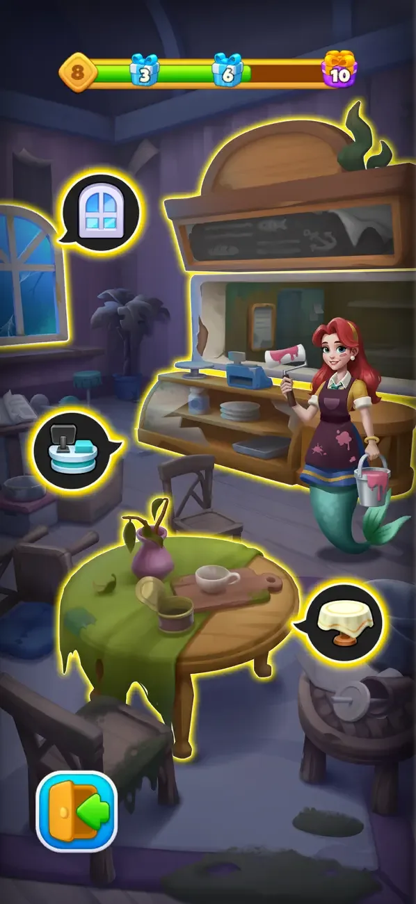 Merge Ocean - Cooking & Decor screenshot 4