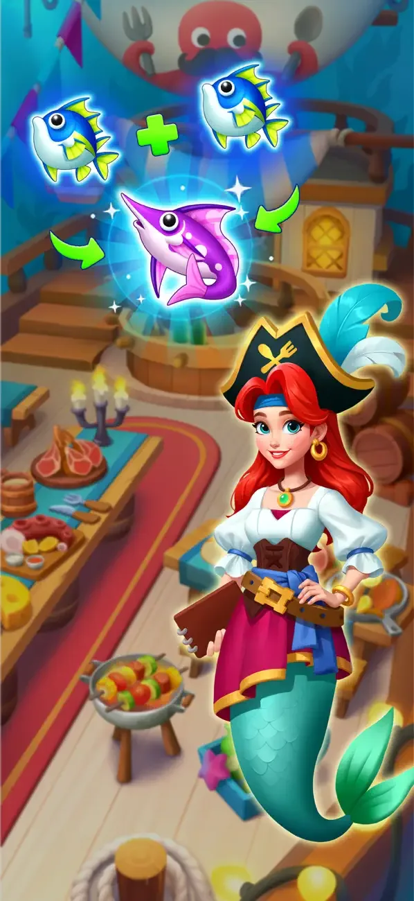 Merge Ocean - Cooking & Decor screenshot 5
