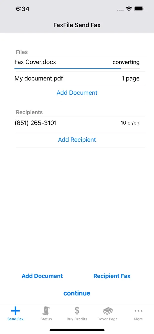 FAX for iPhone - send fax app screenshot 1