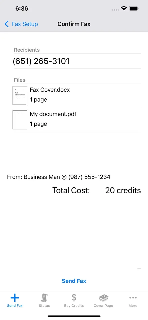 FAX for iPhone - send fax app screenshot 2