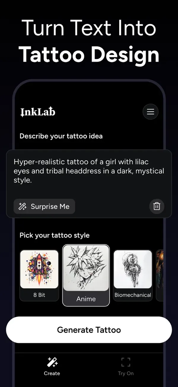 AI Tattoo Generator - InkLab screenshot 3