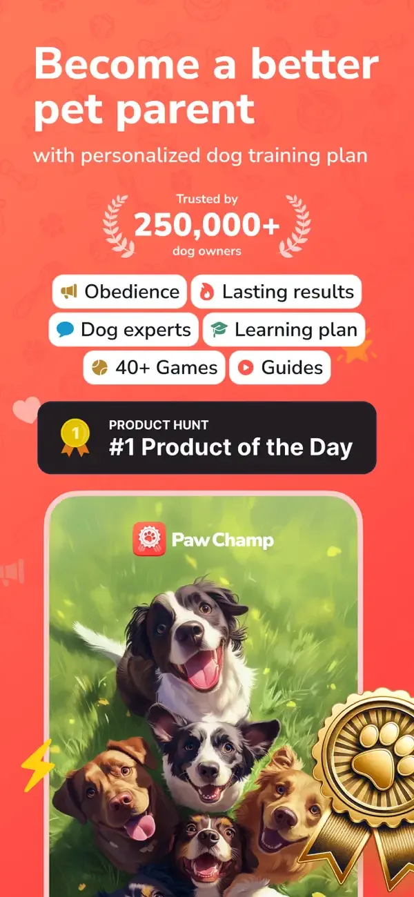PawChamp - Dog Training & Care screenshot 1
