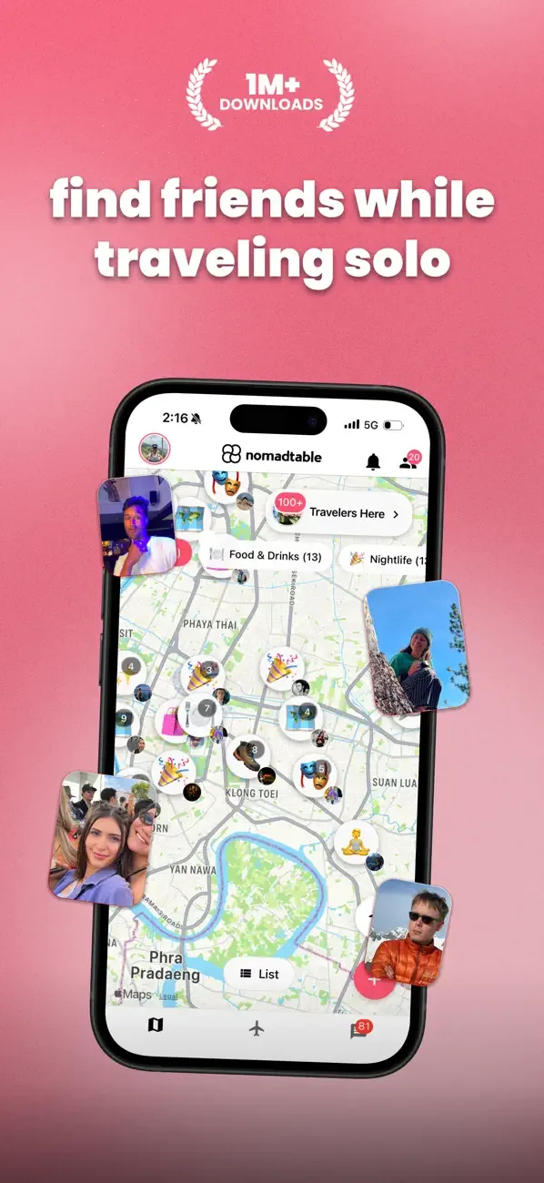 nomadtable: travel friends screenshot 1