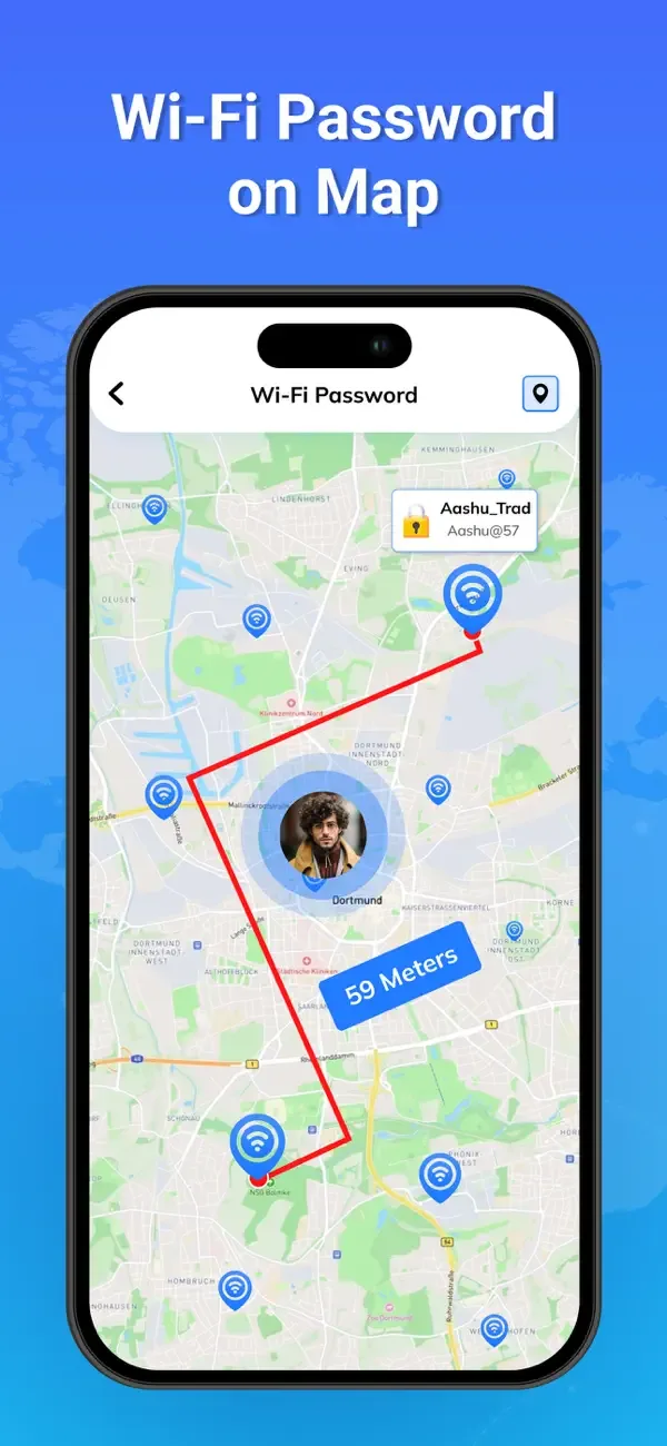 Wifi Password on Map Wifi View screenshot 3