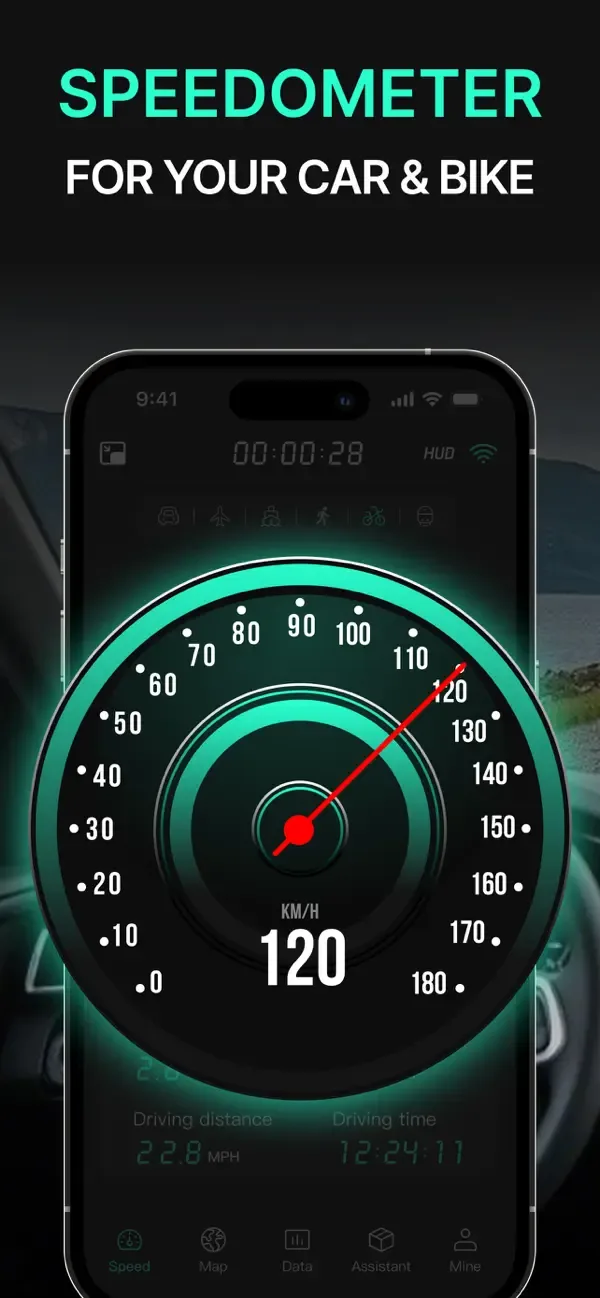GPS Speedometer HUD - SpeedAce screenshot 1