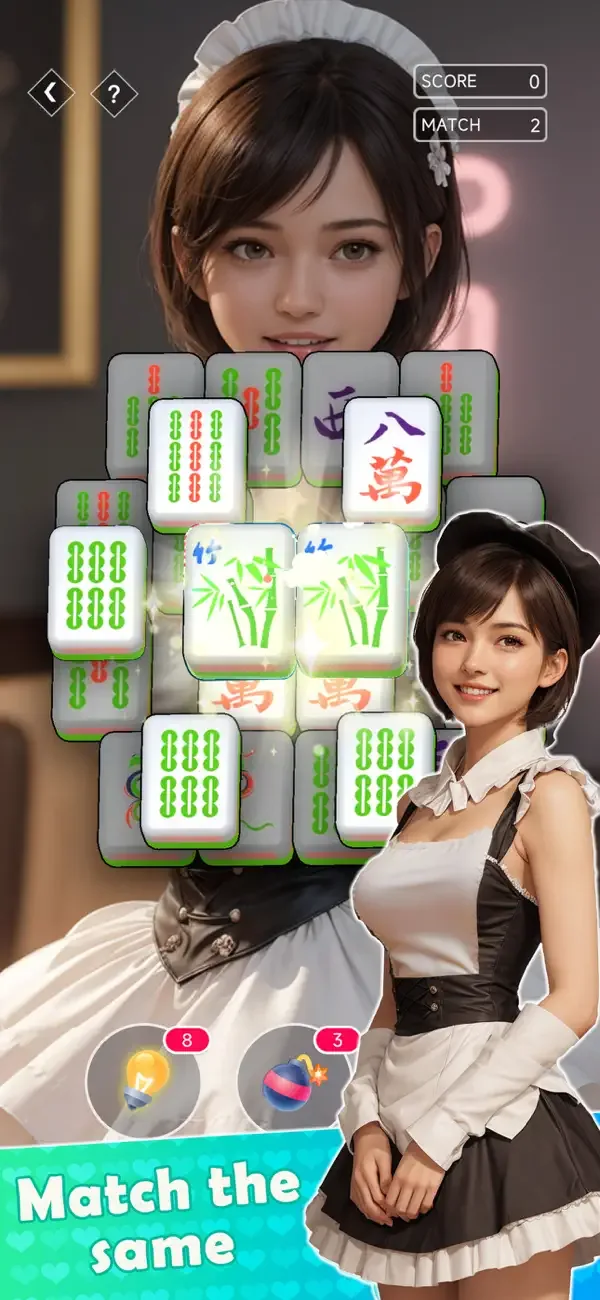 Mahjong Solitaire：Heir& Girls screenshot 2