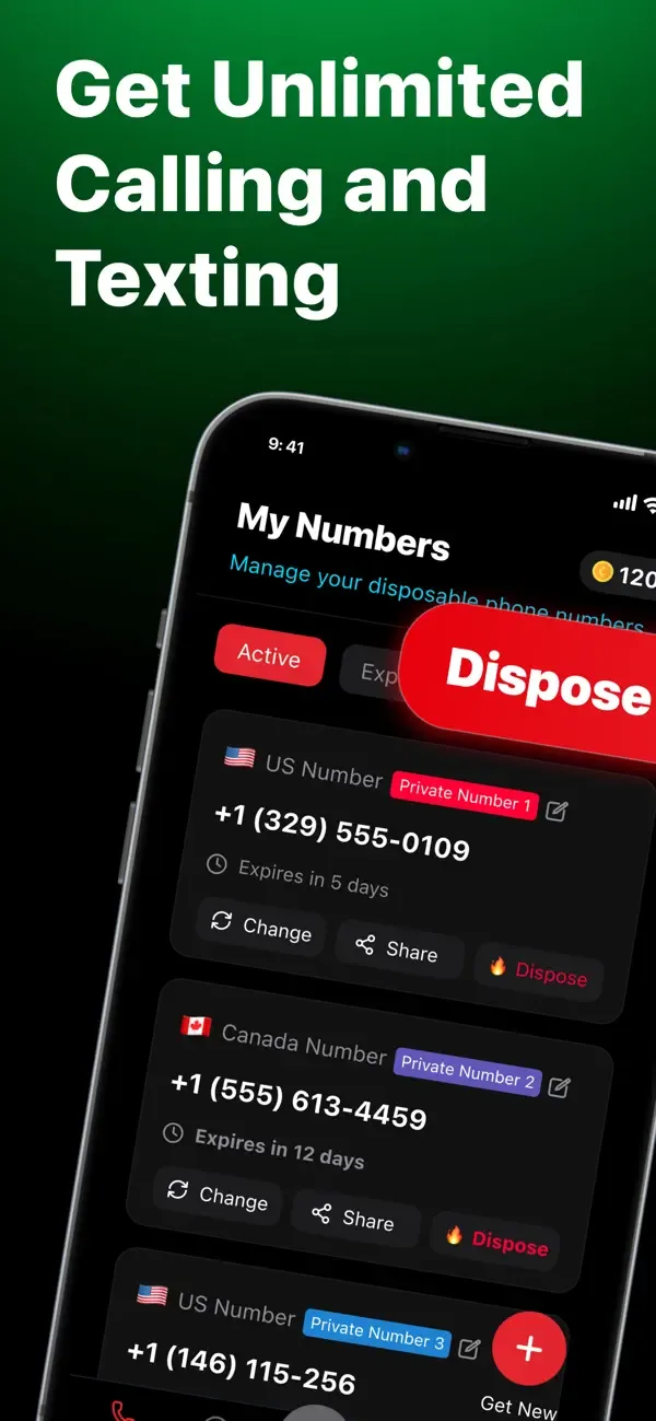 Text Shield: Disposable Number screenshot 1