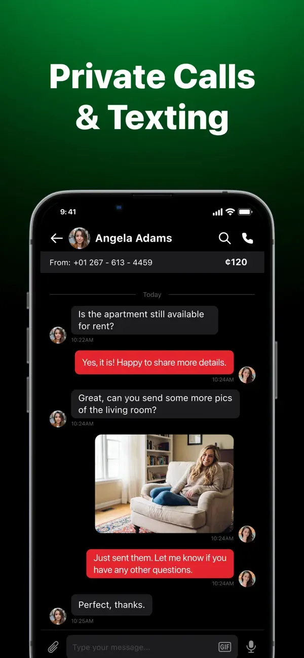 Text Shield: Disposable Number screenshot 3