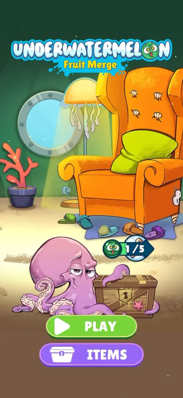 Underwatermelon: Fruit Merge screenshot 1