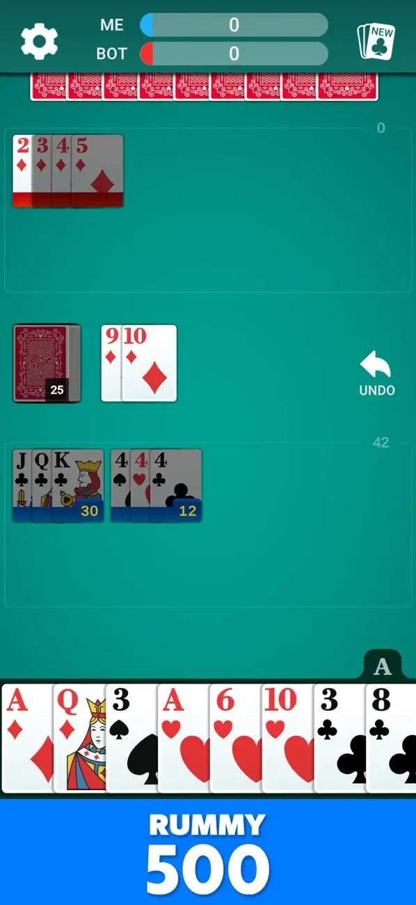 Rummy 500 - Card Game * screenshot 1