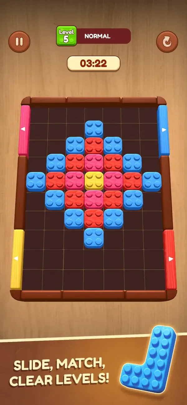 Wooden Slide: Block Escape screenshot 4