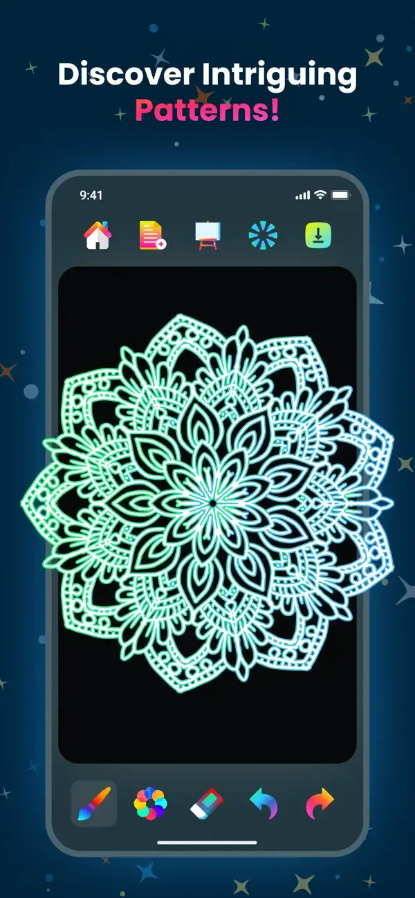 Doodle Magic: Glow Art Drawing screenshot 2