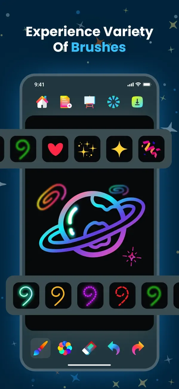 Doodle Magic: Glow Art Drawing screenshot 3