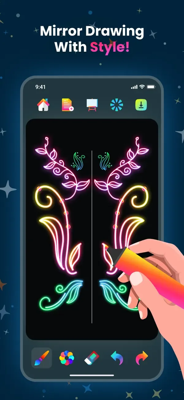 Doodle Magic: Glow Art Drawing screenshot 4