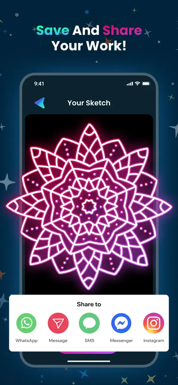 Doodle Magic: Glow Art Drawing screenshot 5