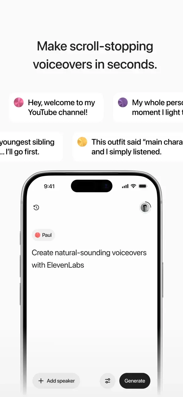 ElevenLabs: AI Voice Generator screenshot 1