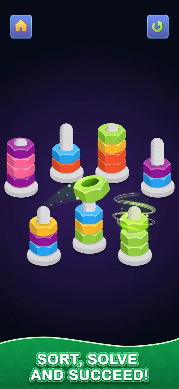 Nuts & Bolts - Color Sort Game screenshot 1